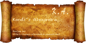 Kenéz Alexandra névjegykártya